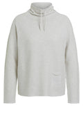 Off White Melange Fine Rib Jumper