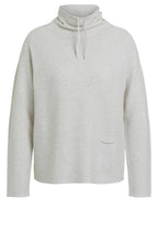 Off White Melange Fine Rib Jumper