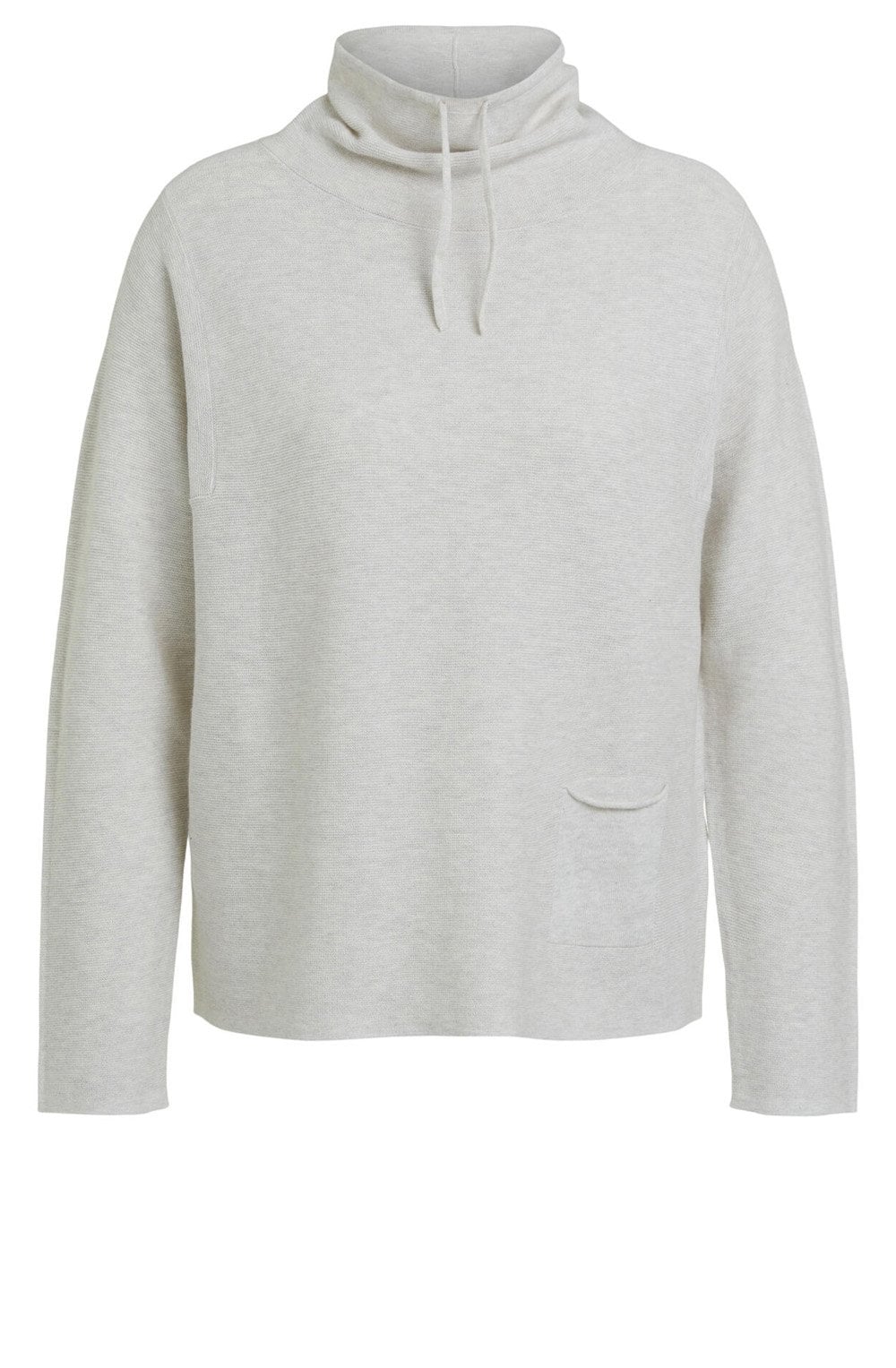 Off White Melange Fine Rib Jumper
