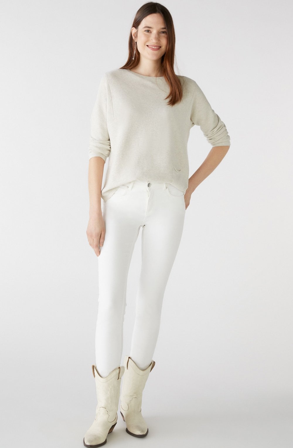 Off White Melange Keiko Jumper