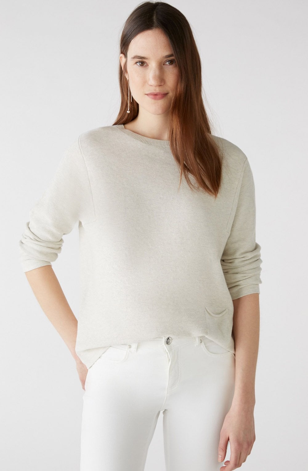 Off White Melange Keiko Jumper