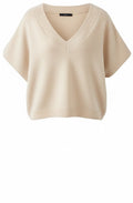 Off White Oversized V Neck Jumper