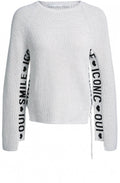 Off White Ribbed Knit Jumper