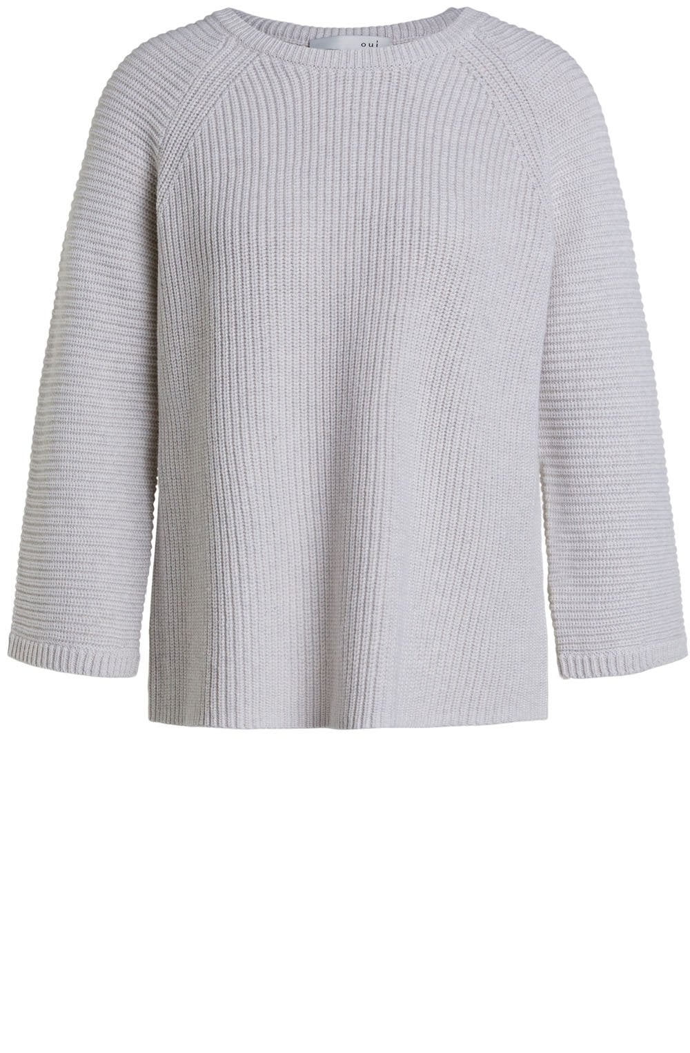 Off White Ribbed Knit Jumper