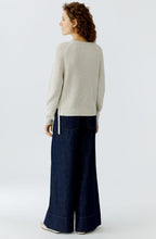 Off White Ribbed Knit Tie Detail Jumper