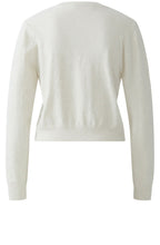 Off White Ruffled Cardigan