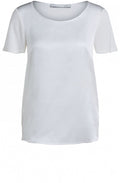 Off White Silky Front Top