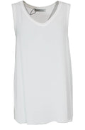 Off White Sleeveless Blouse