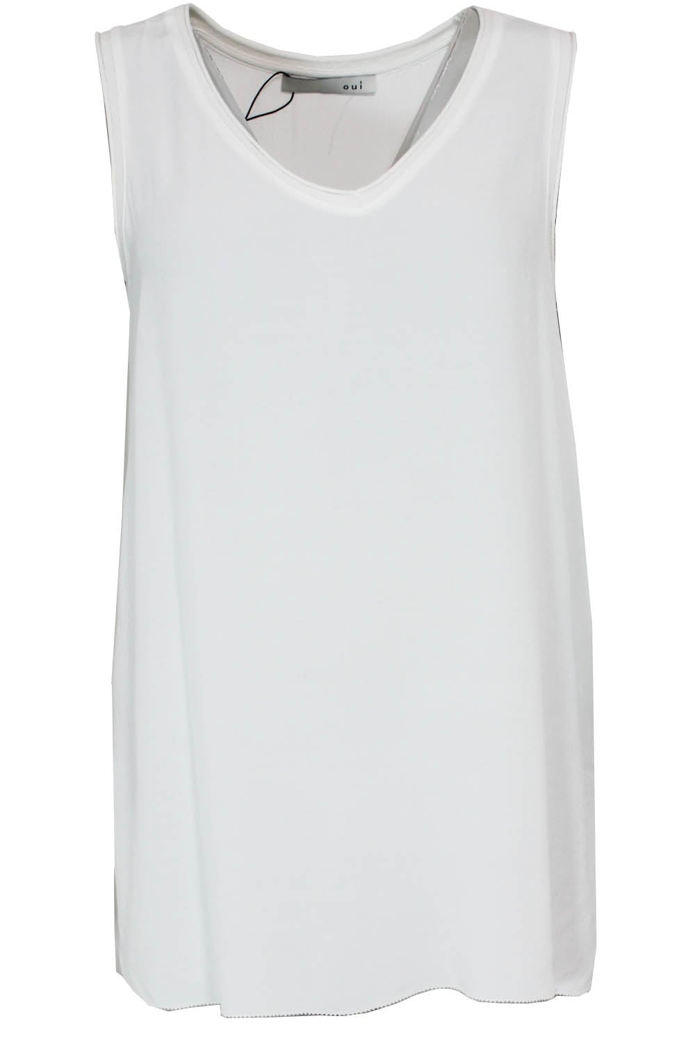 Off White Sleeveless Blouse