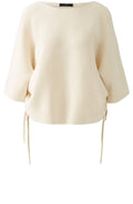 Off White Super Soft Gathered Sides Jumper
