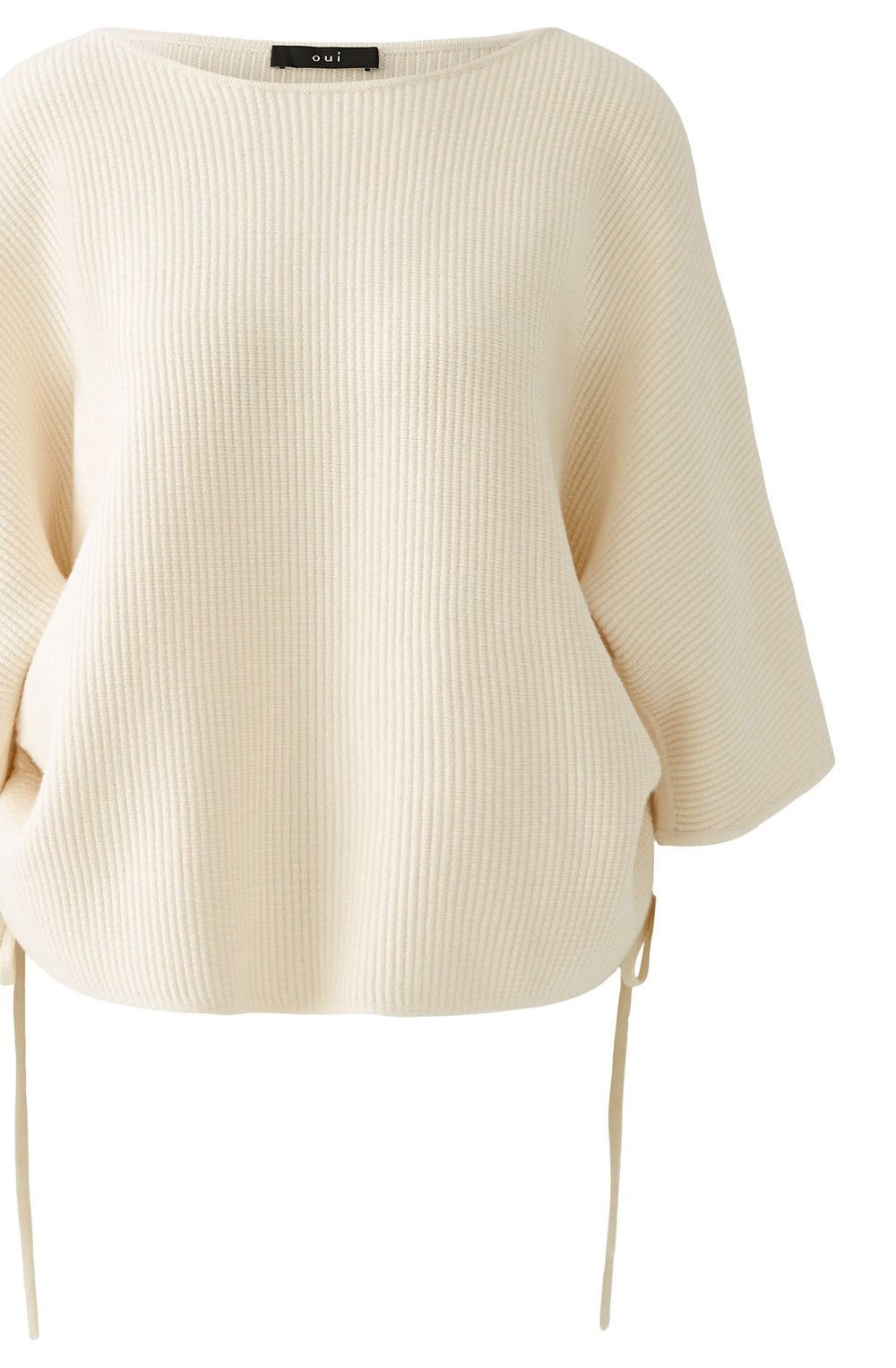 Off White Super Soft Gathered Sides Jumper