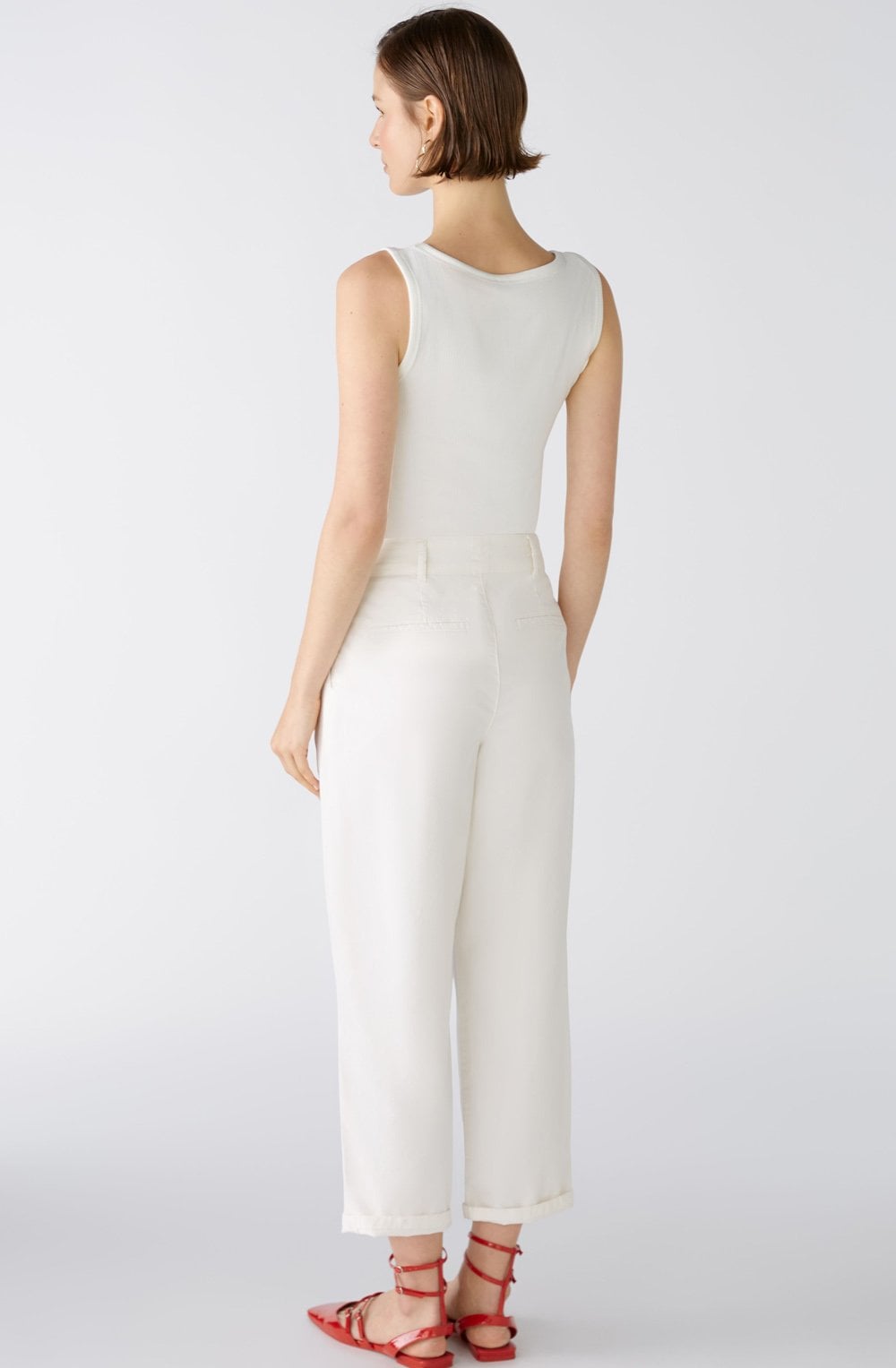 Off White Tapered Relaxed Trousers