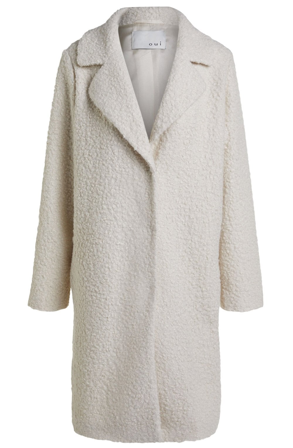 Off White Textured Coat