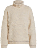 Off White Textured Knit Jumper