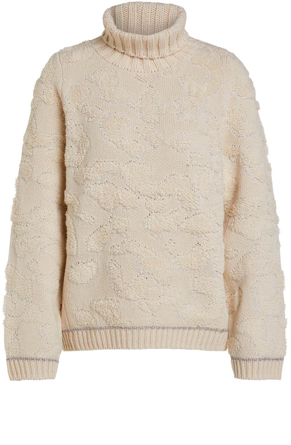 Off White Textured Knit Jumper