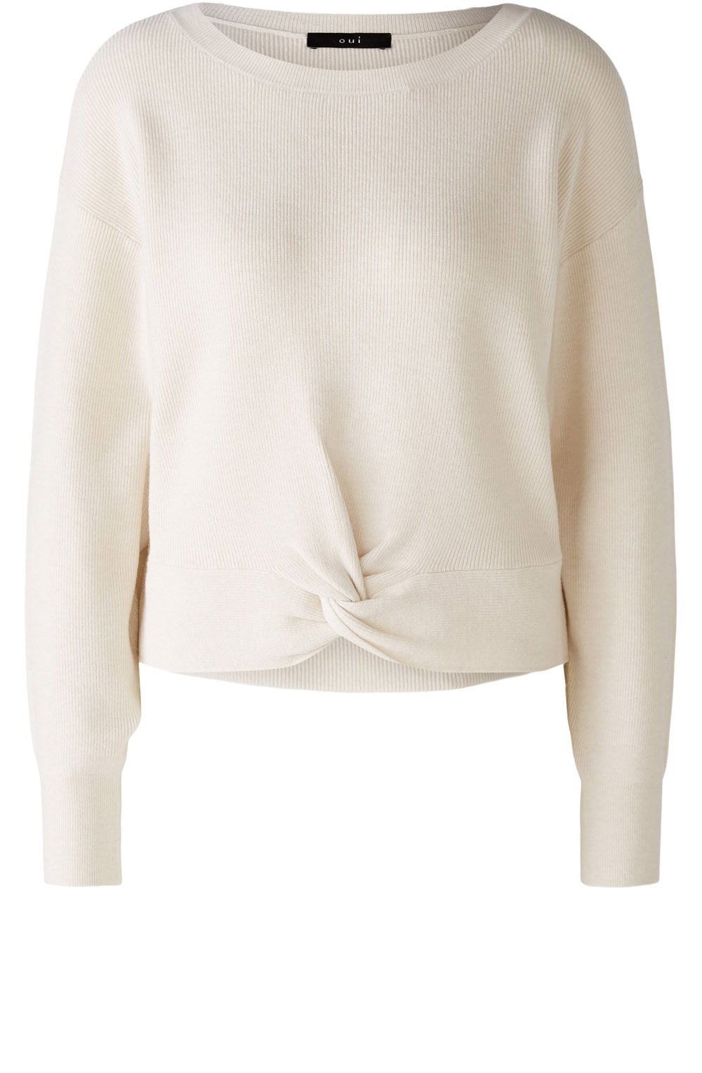Off White Twisted Hem Sweater
