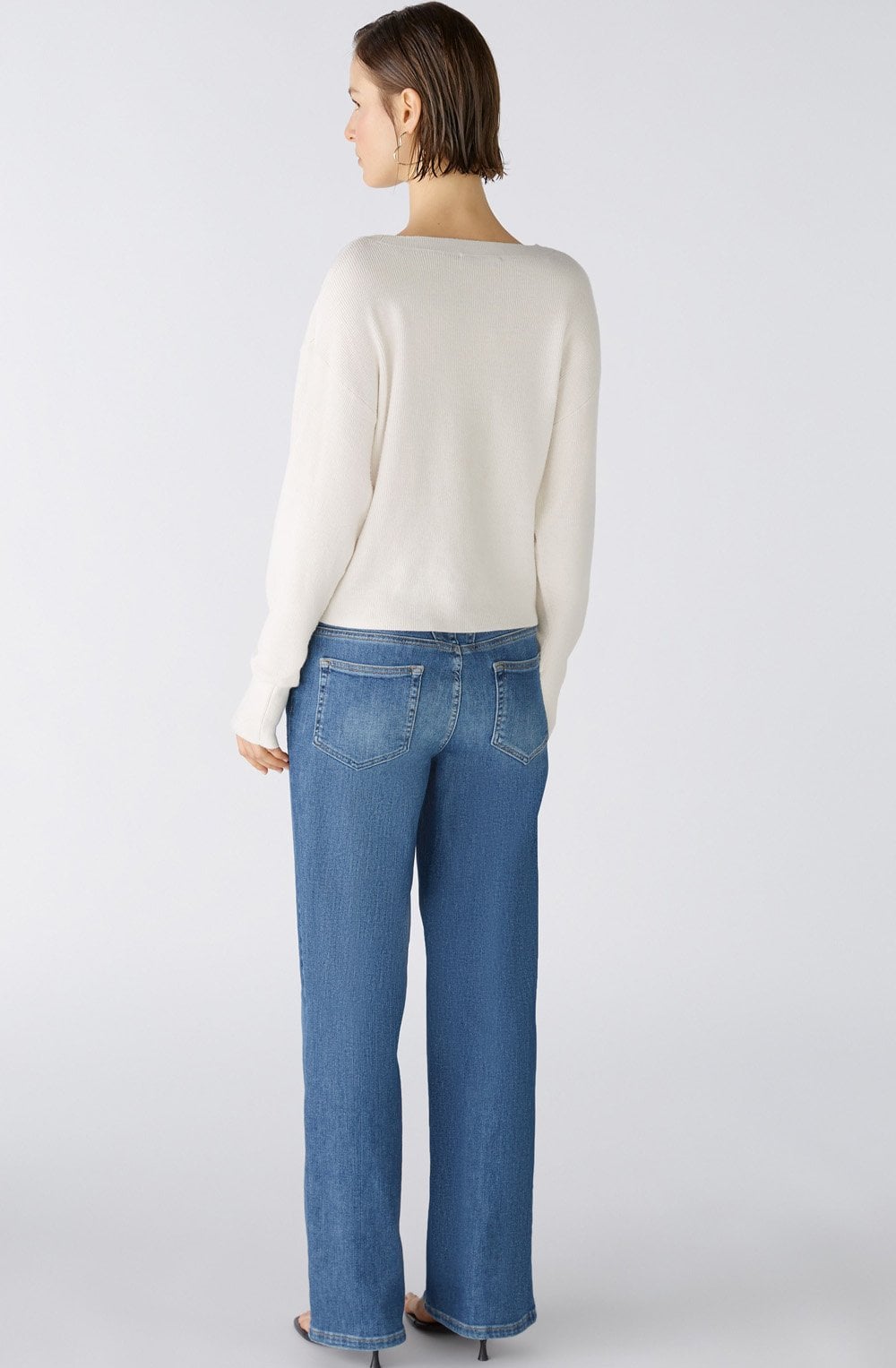 Off White Twisted Hem Sweater