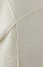 Off White V Neck In Side Out Seam Jumper