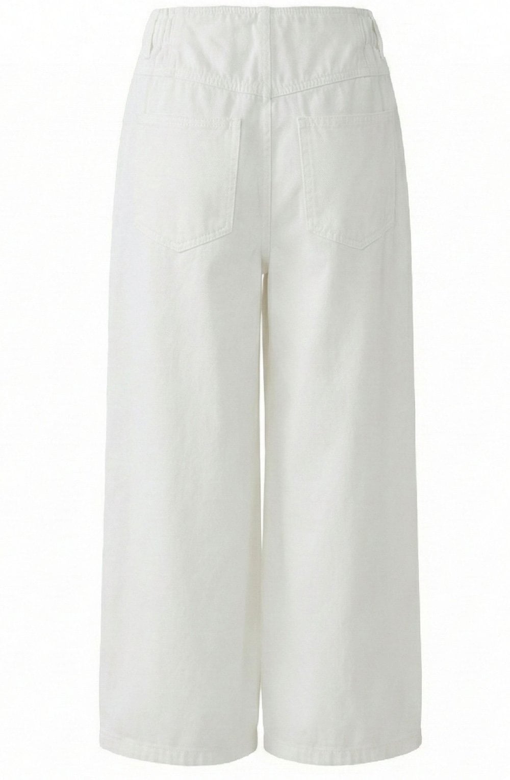 Off-White Wide Leg Cropped Trousers