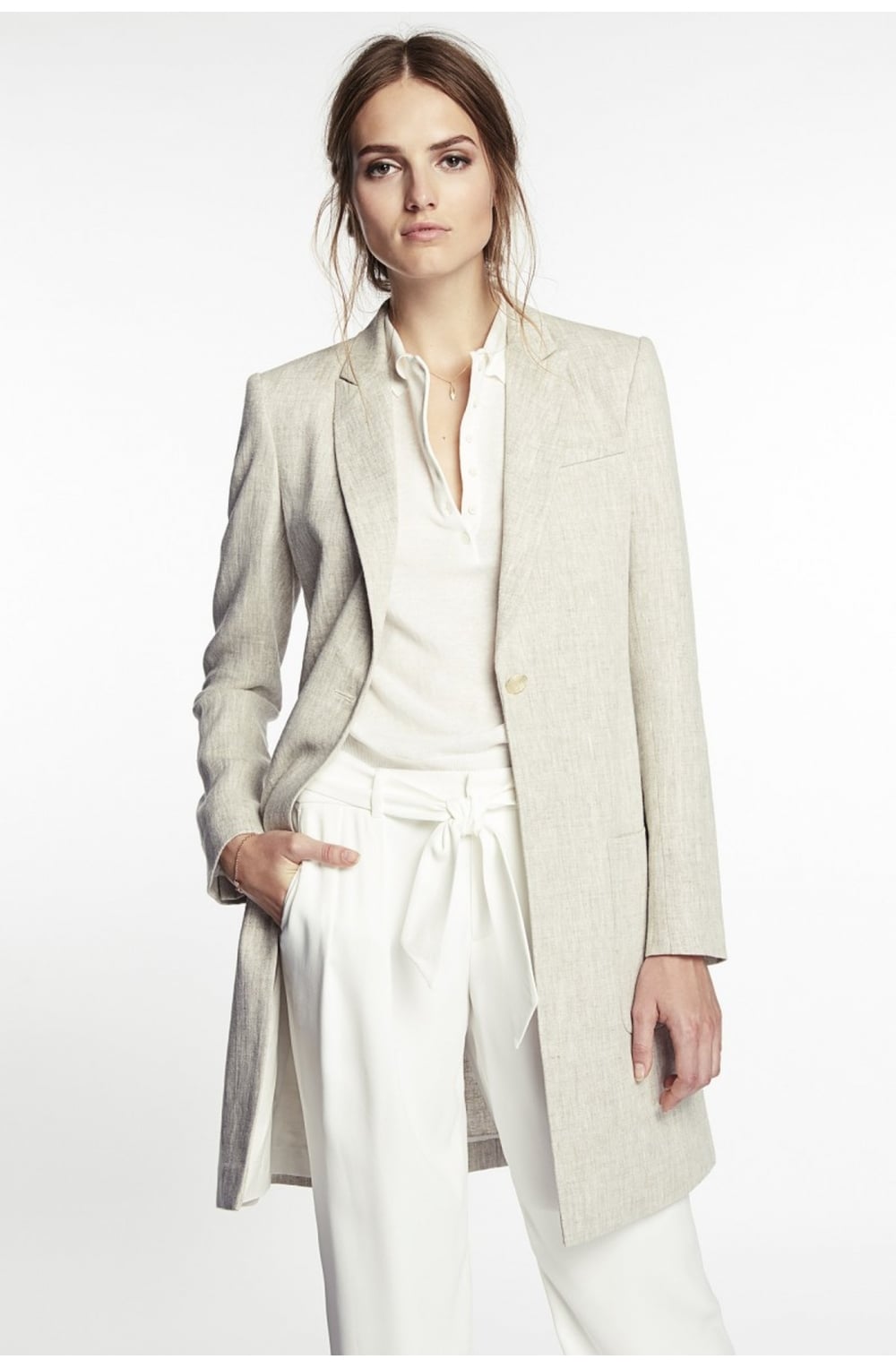 Off White Wide Leg Trousers