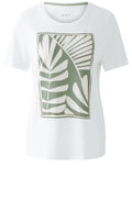 Optic White and Moss Palm Breeze Sparkle T Shirt