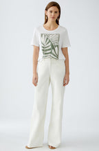 Optic White and Moss Palm Breeze Sparkle T Shirt