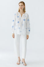 Optic White and Powder Blue Cotton Tunic