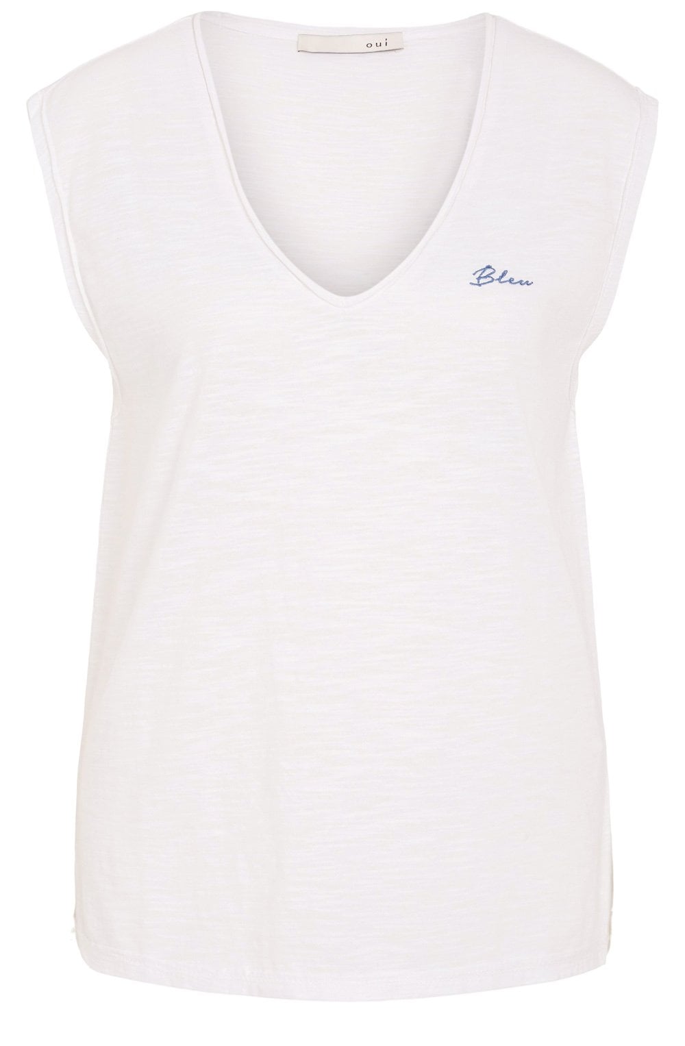 Optic White Bleu Sleeveless Top