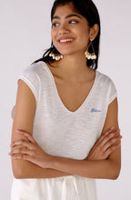 Optic White Bleu Sleeveless Top