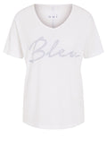 Optic White Bleu Slogan T Shirt