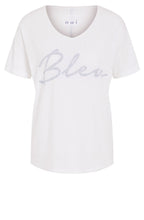 Optic White Bleu Slogan T Shirt