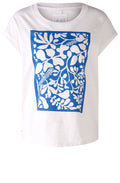 Optic White Blue Floral T Shirt