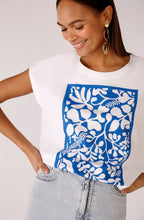 Optic White Blue Floral T Shirt