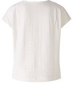 Optic White Broderie Anglaise Stretch T Shirt