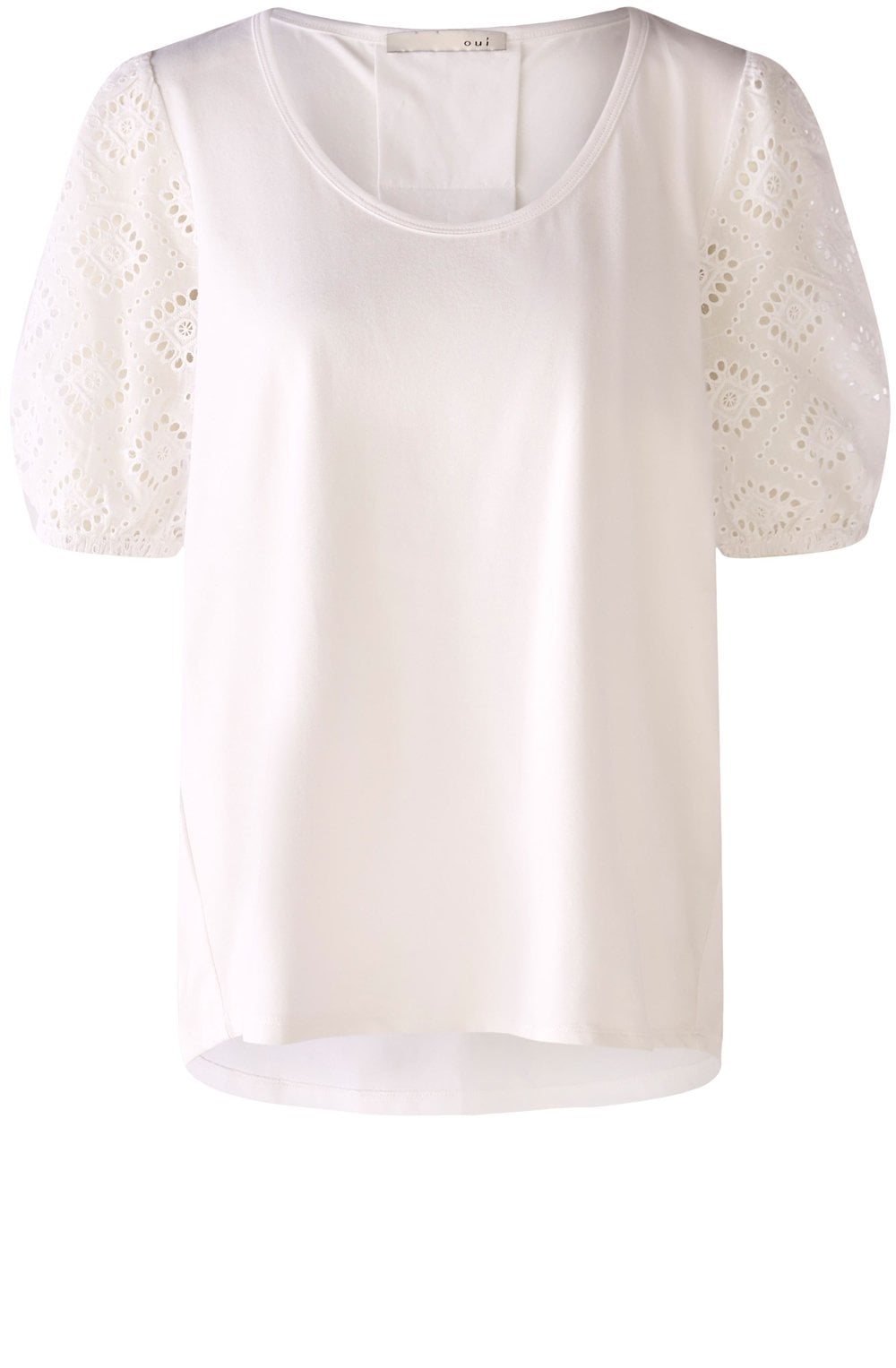 Optic White Broderie Anglaise T Shirt