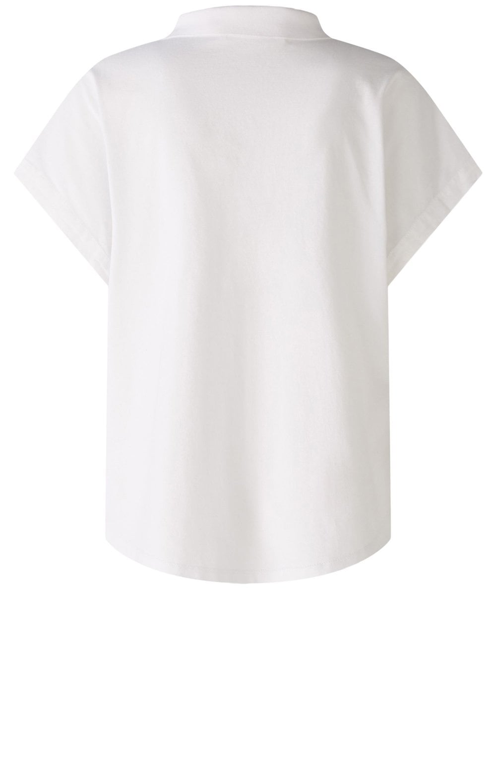 Optic White Collared Linen Top