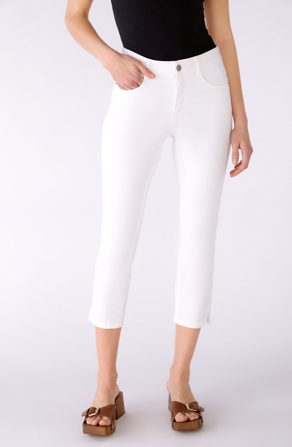 Optic White Cropped Skinny Jeans