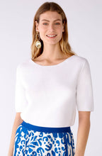 Optic White Fine Knit Short Sleeved Sweater