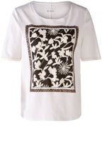 Optic White Floral and Diamante T Shirt