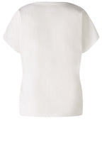 Optic White Floral Motif T Shirt