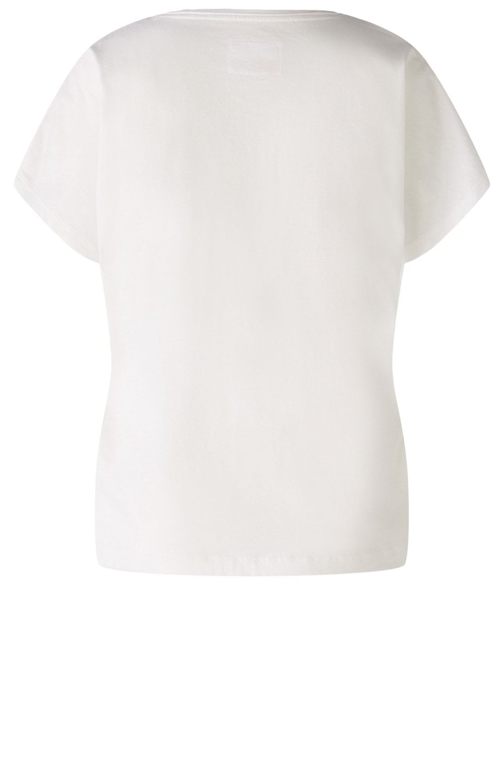 Optic White Floral Motif T Shirt
