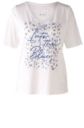 Optic White Into The Blue Diamante T Shirt