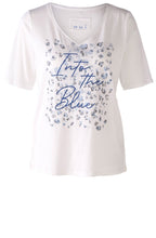 Optic White Into The Blue Diamante T Shirt