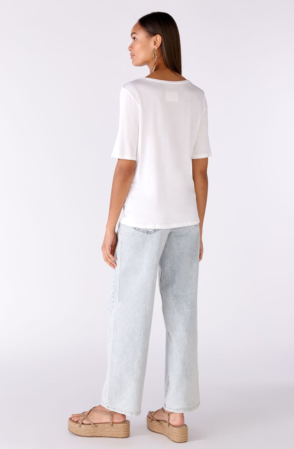 Optic White Into The Blue Diamante T Shirt