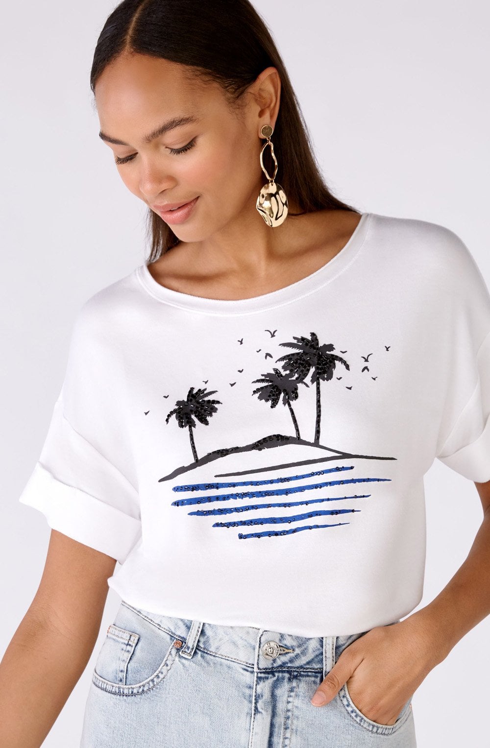 Optic White Island Sweatshirt Style T Shirt