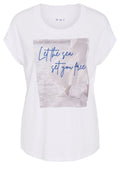 Optic White Let The Sea Set You Free Slogan T shirt