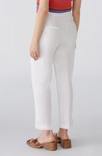 Optic White Linen Cropped Trousers