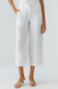 Optic White Linen Culottes