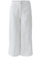 Optic White Linen Culottes