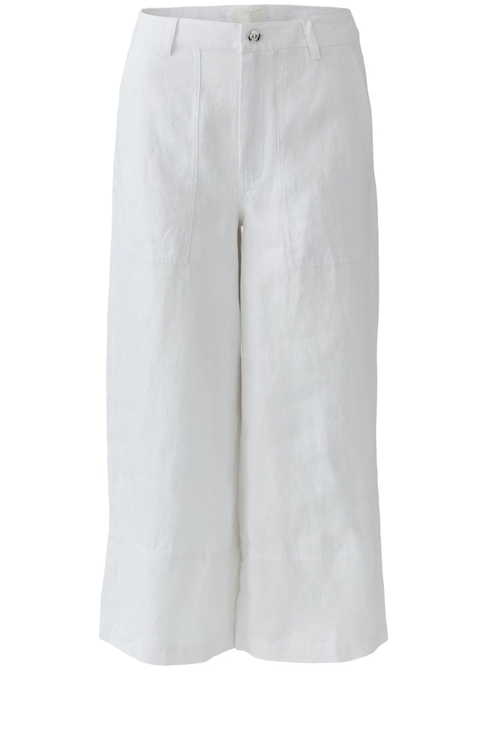 Optic White Linen Culottes